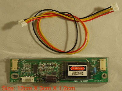 UNIVERSAL INVERTER 12V 2 larger connector Fro 15-24" CCFL LCD Widescreen MONITOR Lamp #9