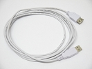 GOLD PLATED USB 2.0 A to A Extension Cable (White) 10FT