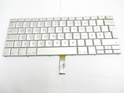 99% NEW Silver Danish Keyboard Backlit Backlight for Apple Macbook Pro 17" A1261 2008 US Model Compatible