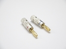 1 Pair Gray Amplifier Reciver Musical Audio Speaker Cable wire Connector Banana Plug Type B