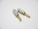 1 Pair Gray Amplifier Reciver Musical Audio Speaker Cable wire Connector Banana Plug Type A