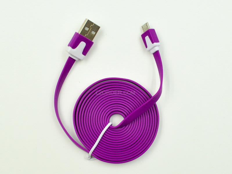 6FT Purple Micro USB to USB 2.0 Charging Charger Sync Data Cable Cord for Samsung Galaxy Kindle Fire Nexus LG HTC Smartphone Tablet