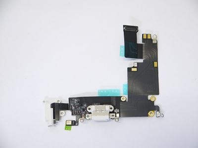 NEW White System Charging Dock Lightning Connector Headphone Jack Cable 821-2220-08 for iPhone 6 Plus 5.5" A1522 A1524 A1593