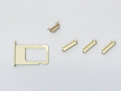 NEW Gold Side Power Button Mute Switch Volume Key Sim Card Holder for iPhone 6 Plus 5.5" A1522 A1524 A1593