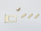 NEW Gold Side Power Button Mute Switch Volume Key Sim Card Holder for iPhone 6 Plus 5.5" A1522 A1524 A1593