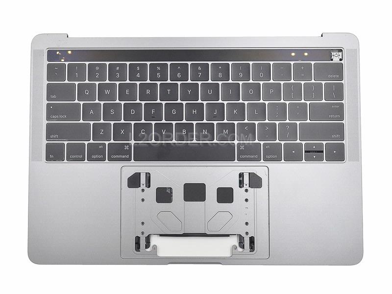 Grade A Space Gray US Keyboard Top Case Palm Rest with Battery A1819 Touch Bar for Apple Macbook Pro 13" A1706 2016 2017 Retina