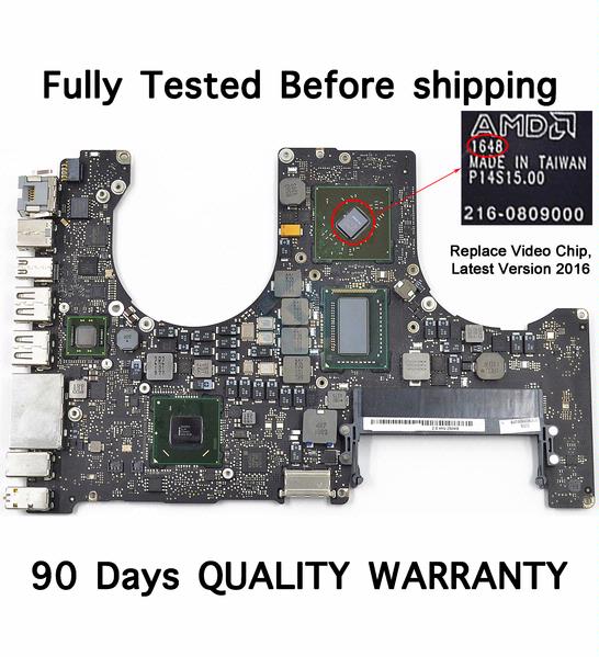 Apple Macbook Pro Unibody 15" A1286 2011 i7 2.0 GHz Logic Board 820-2915-A 820-2915-B With Latest Version 2016 Video Chips
