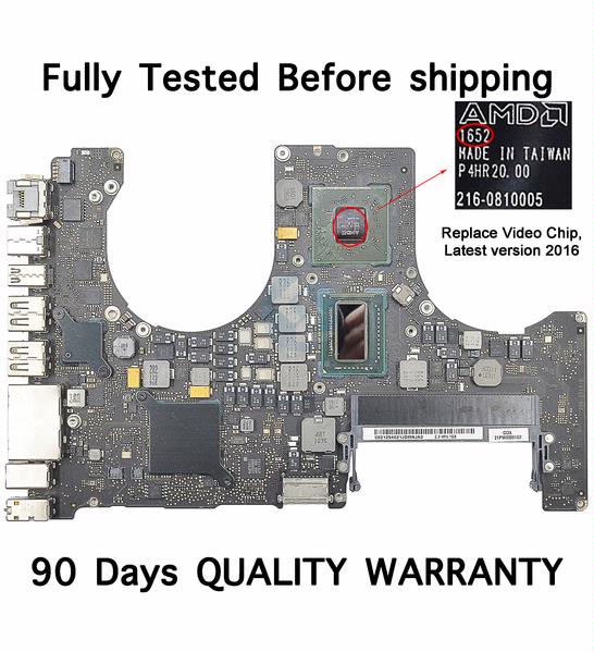 Apple Macbook pro Unibody 15" A1286 2011 i7 2.3 GHz Logic Board 820-2915-A 820-2915-B With Latest Version 2016 Video Chips