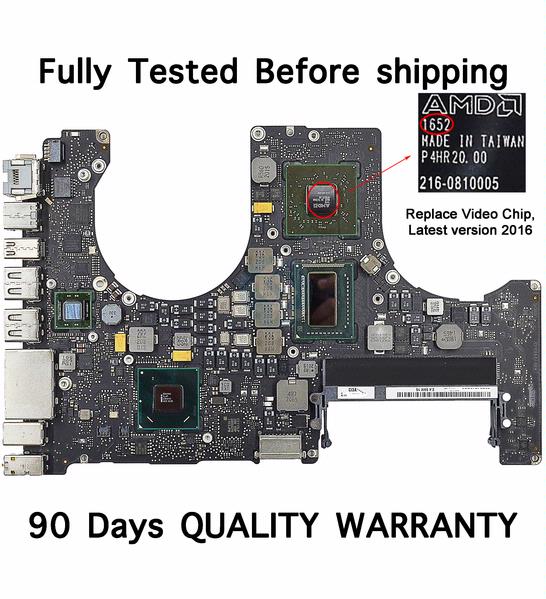 Apple Macbook Pro Unibody 15" A1286 2011 i7 2.4 GHz Logic Board 820-2915-A 820-2915-B With Latest Version 2016 Video Chips