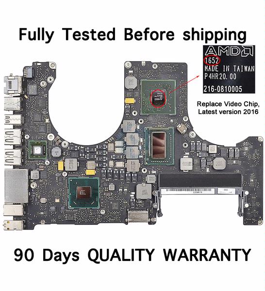 Apple Macbook Pro Unibody 15" A1286 2011 i7 2.5 GHz Logic Board 820-2915-A 820-2915-B With Latest Version 2016 Video Chips