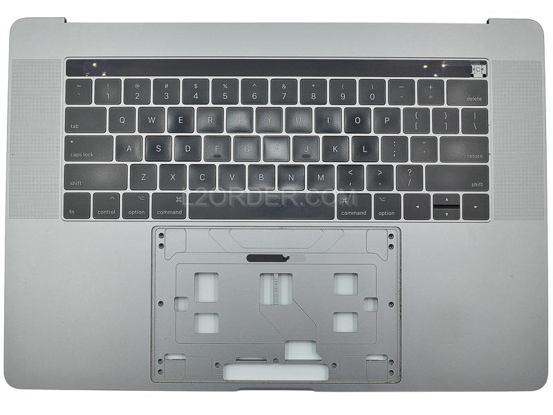 Grade B Space Gray US Keyboard Top Case Palm Rest with Touch Bar for Apple Macbook Pro 15" A1707 2016 2017 Retina