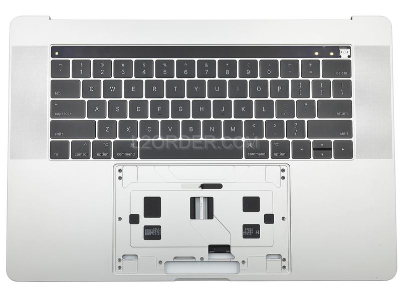 Grade B Silver US Keyboard Top Case Palm Rest with Battery A1820 Touch Bar for Apple Macbook Pro 15" A1707 2016 2017 Retina