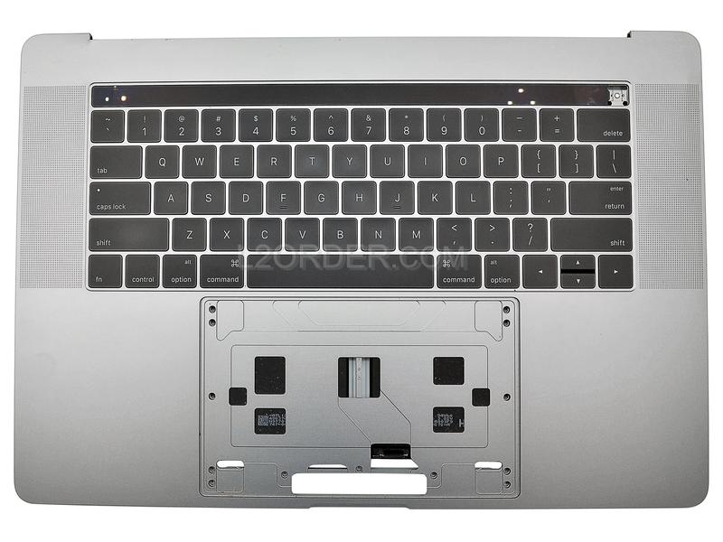 Grade B Space Gray US Keyboard Top Case Palm Rest with Battery A1953 Touch Bar for Apple Macbook Pro 15" A1990 2018 2019 Retina