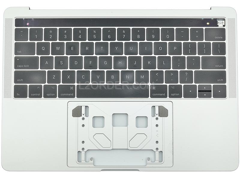 Grade A Silver US Keyboard Top Case Palm Rest with Touch Bar for Apple Macbook Pro 13" A1706 2016 2017 Retina