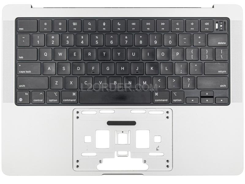 Grade A Silver US Keyboard Top Case Palm Rest for Apple Macbook Pro 14" A2442 2021