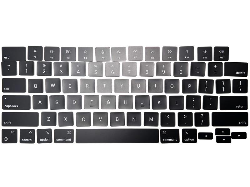 NEW One Set Replacement Black Keyboard Key Cap for Apple Macbook Air 13" A2681 15" A2941 2023