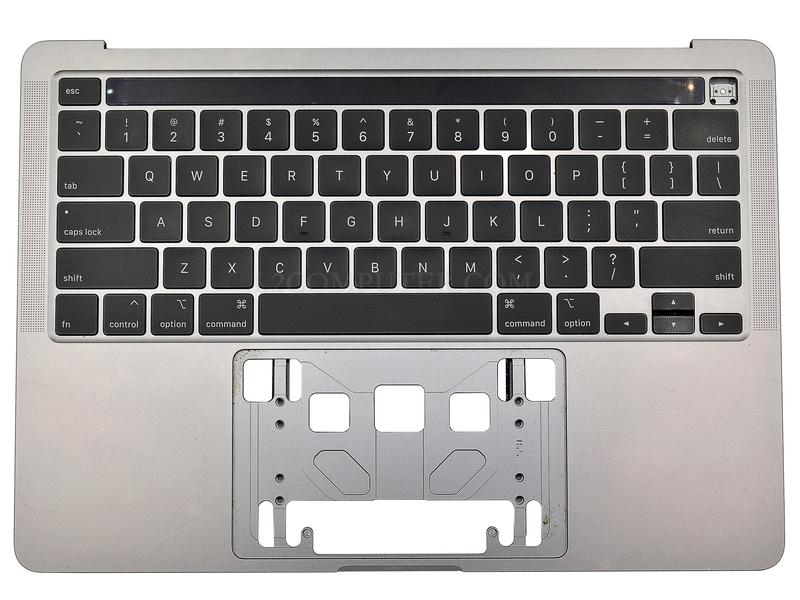 Grade A Space Gray US Keyboard Top Case Palm Rest with Touch Bar for Apple Macbook Pro 13" A2289 2020 Retina