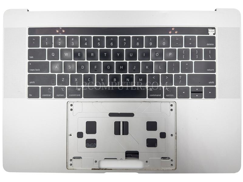 Grade B Silver US Keyboard Top Case Palm Rest with Battery A1953 Touch Bar for Apple Macbook Pro 15" A1990 2018 2019 Retina