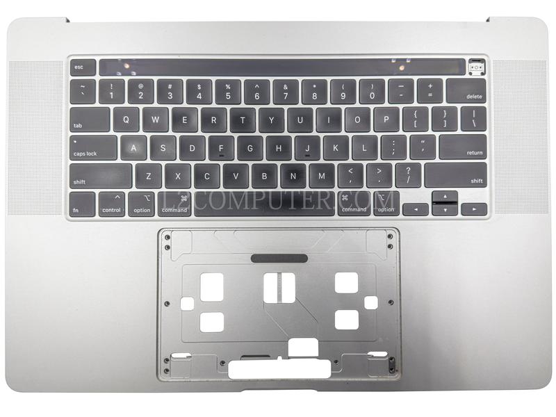 Grade A Silver US Keyboard Top Case Palm Rest with Touch Bar for Apple Macbook Pro 16" A2141 2019 Retina