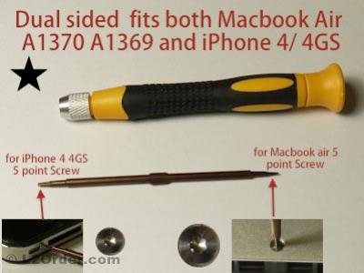 High Quality Dual Sided 5 Point Star Pentalobe Screwdriver 0.8mm 1.2mm